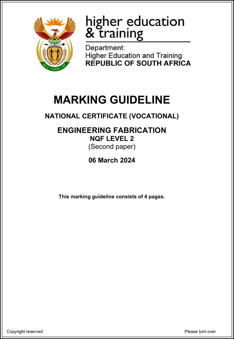 Nc1080 Engineering Fabrication L2 P2 Memo Supp 2024