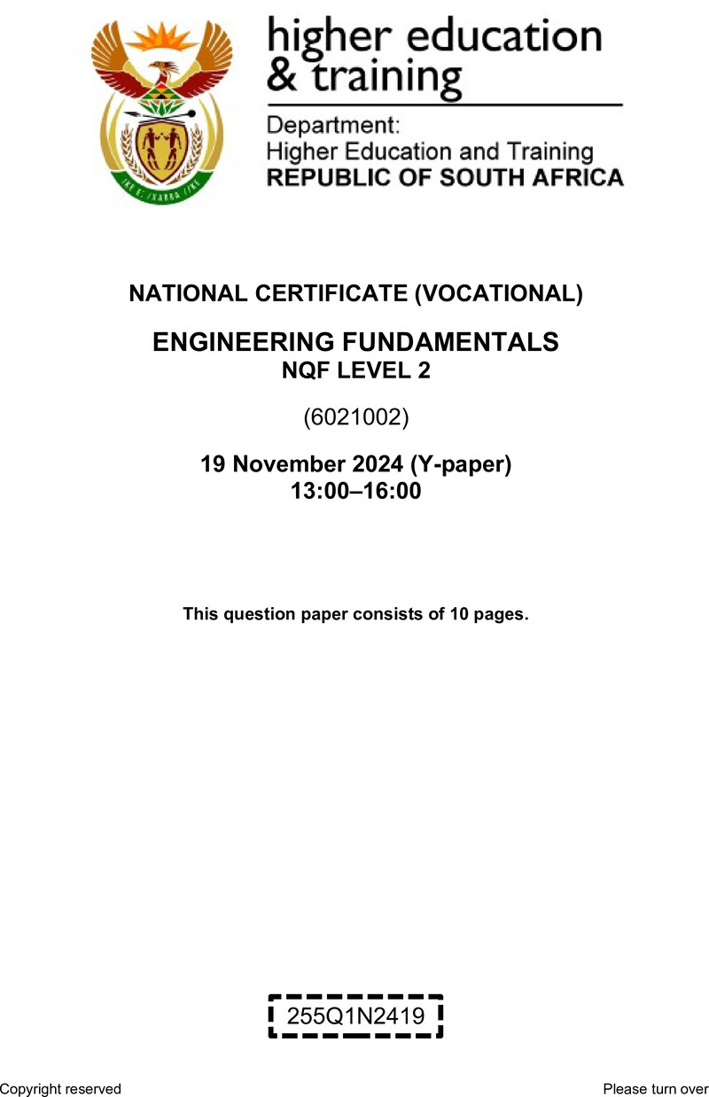 Nc1140 Engineering Fundamentals L2 Nov QP 2024