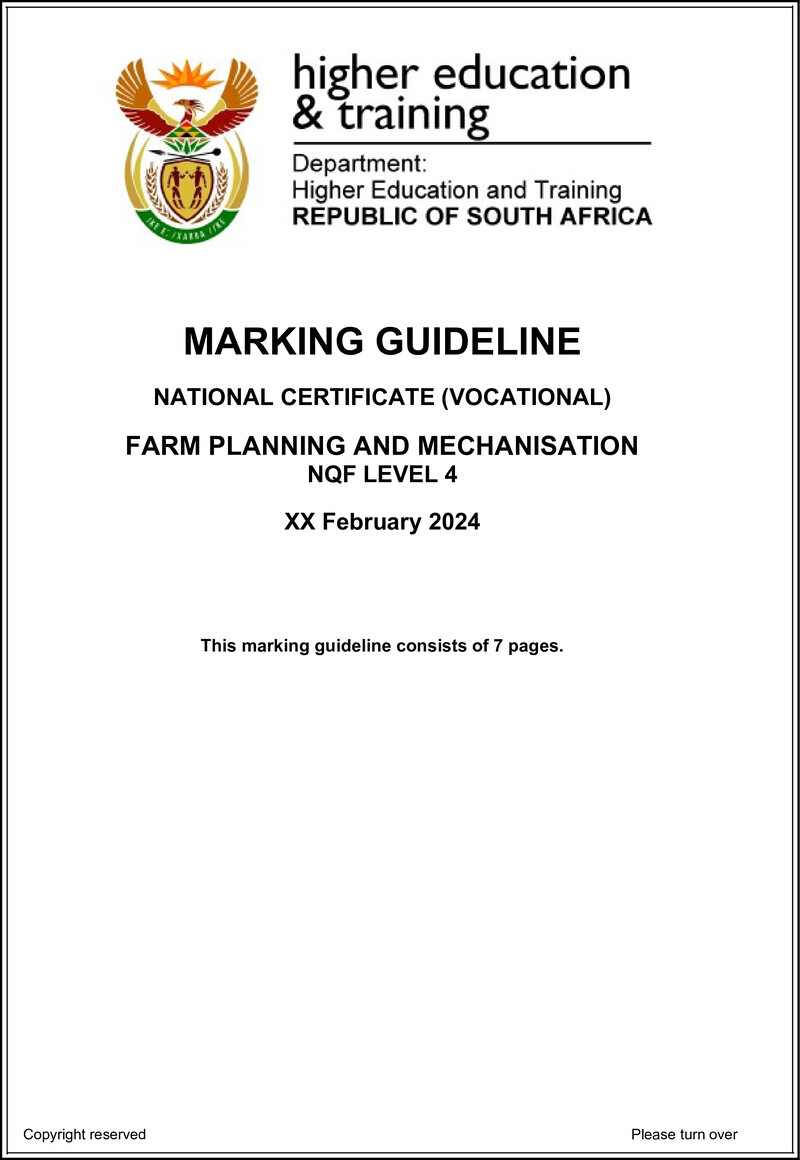 Nc1240 Farm Planning And Mechanisation L4 Memo Supp 2024