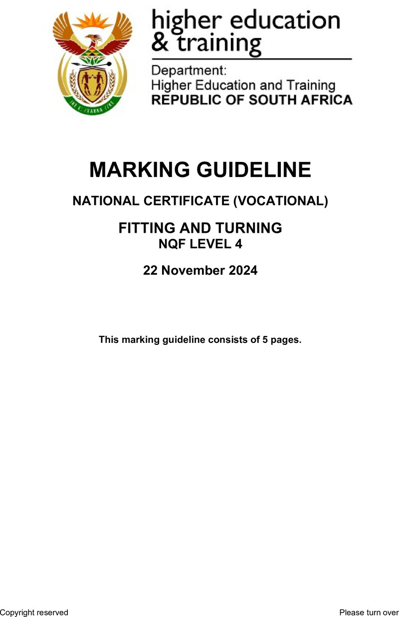 Nc1340 Fitting And Turning L4 Memo Nov 2024