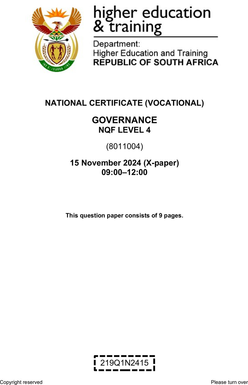 Nc1380 Governance L4 QP Nov 2024