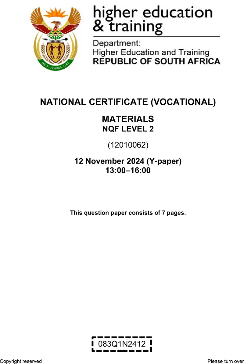 Materials L2 QP Nov 2024 Final preview