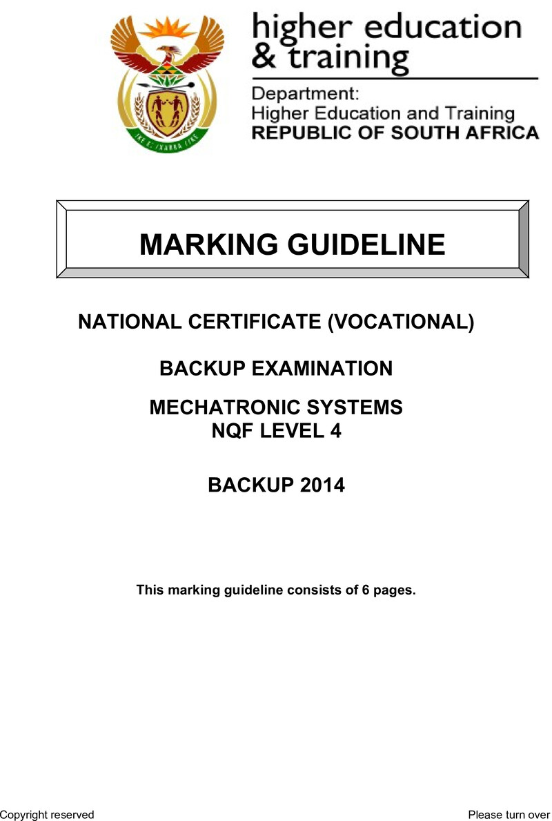 Nc2070 Mechatronic Systems L4 Memo Nov 2015 2