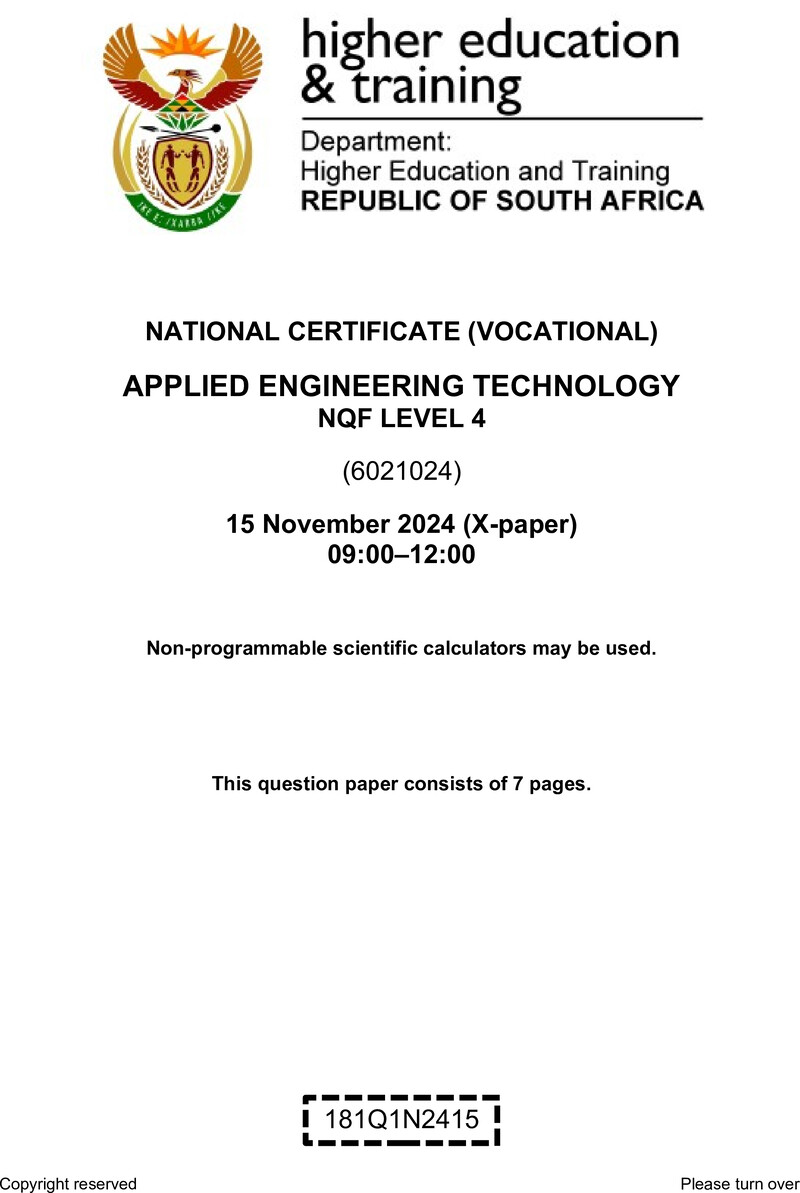 Nc210 Applied Engineering Technology L4 QP Nov 2024