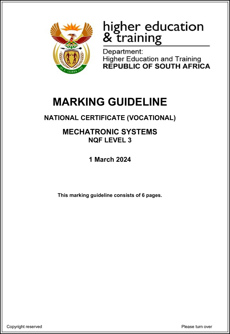Nc2100 Mechatronic Systems L3 Memo Supp 2024