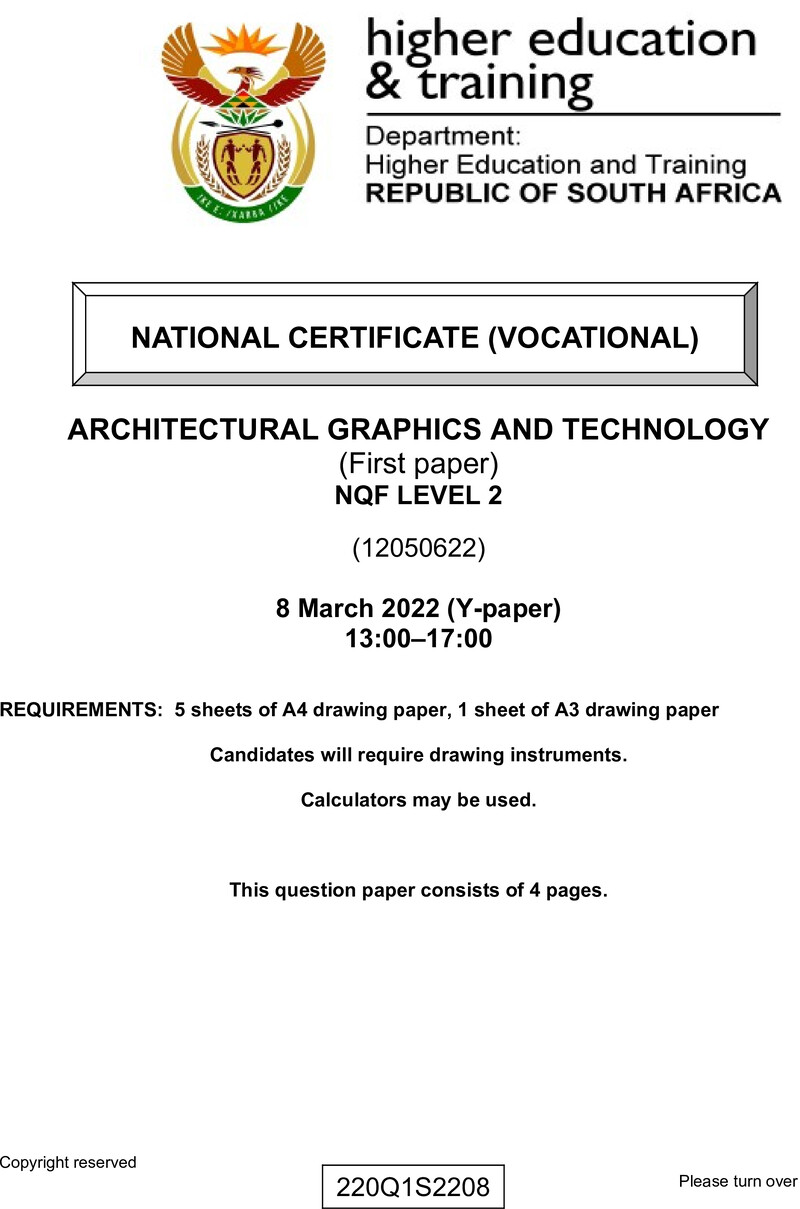 Architectural Graphics And Technology L2 P1 QP Supp Feb 2022
