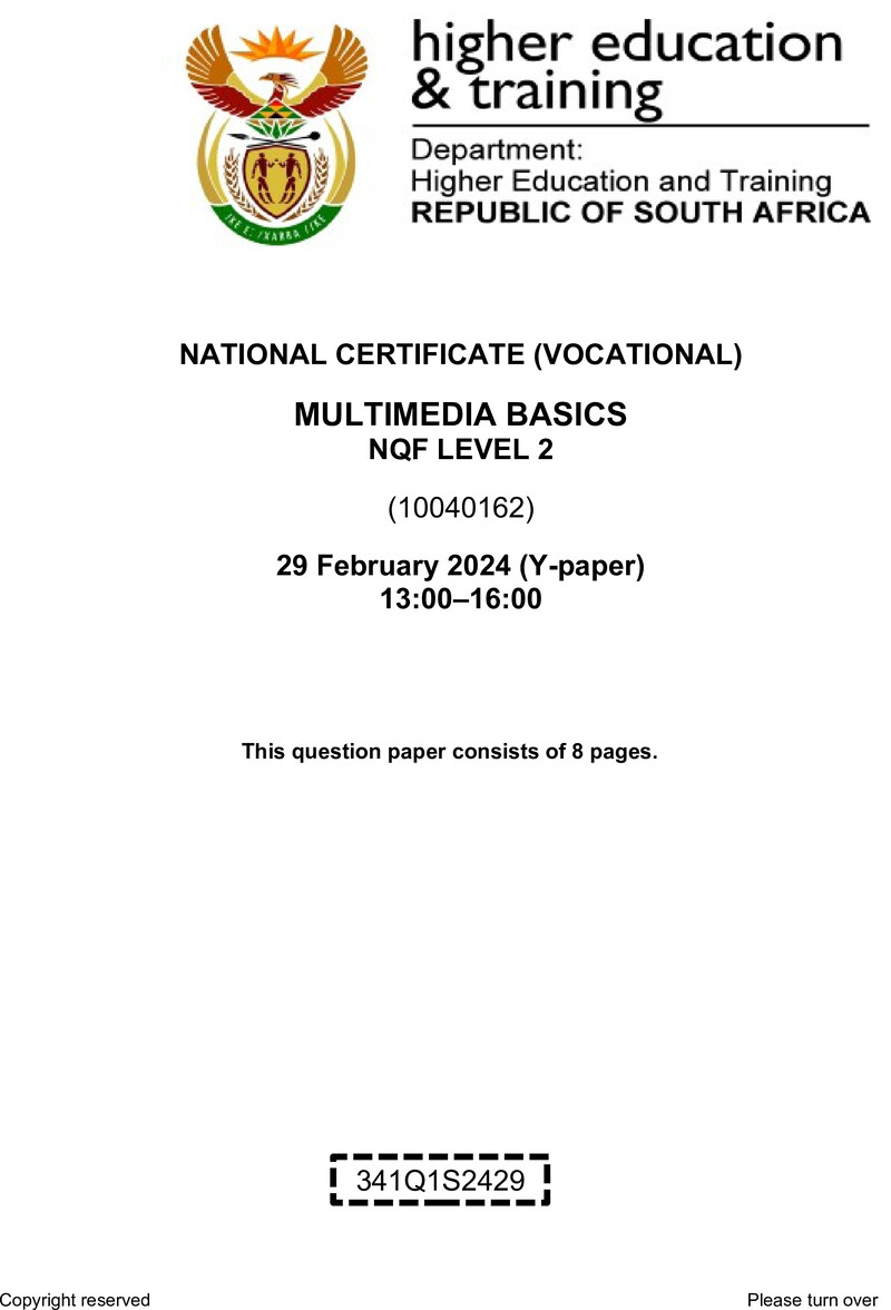 Nc2120 Multimedia Basics L2 Supp QP 2024