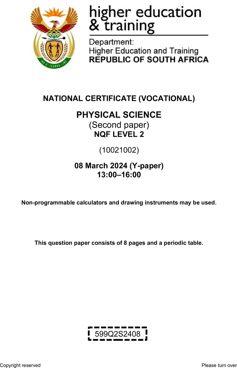 Nc2290 Physical Science L2 P2 QP Supp 2024