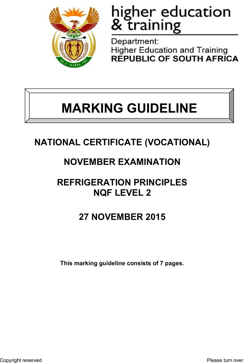 Nc2580 Refrigeration Principles L2 Memo Nov 2015