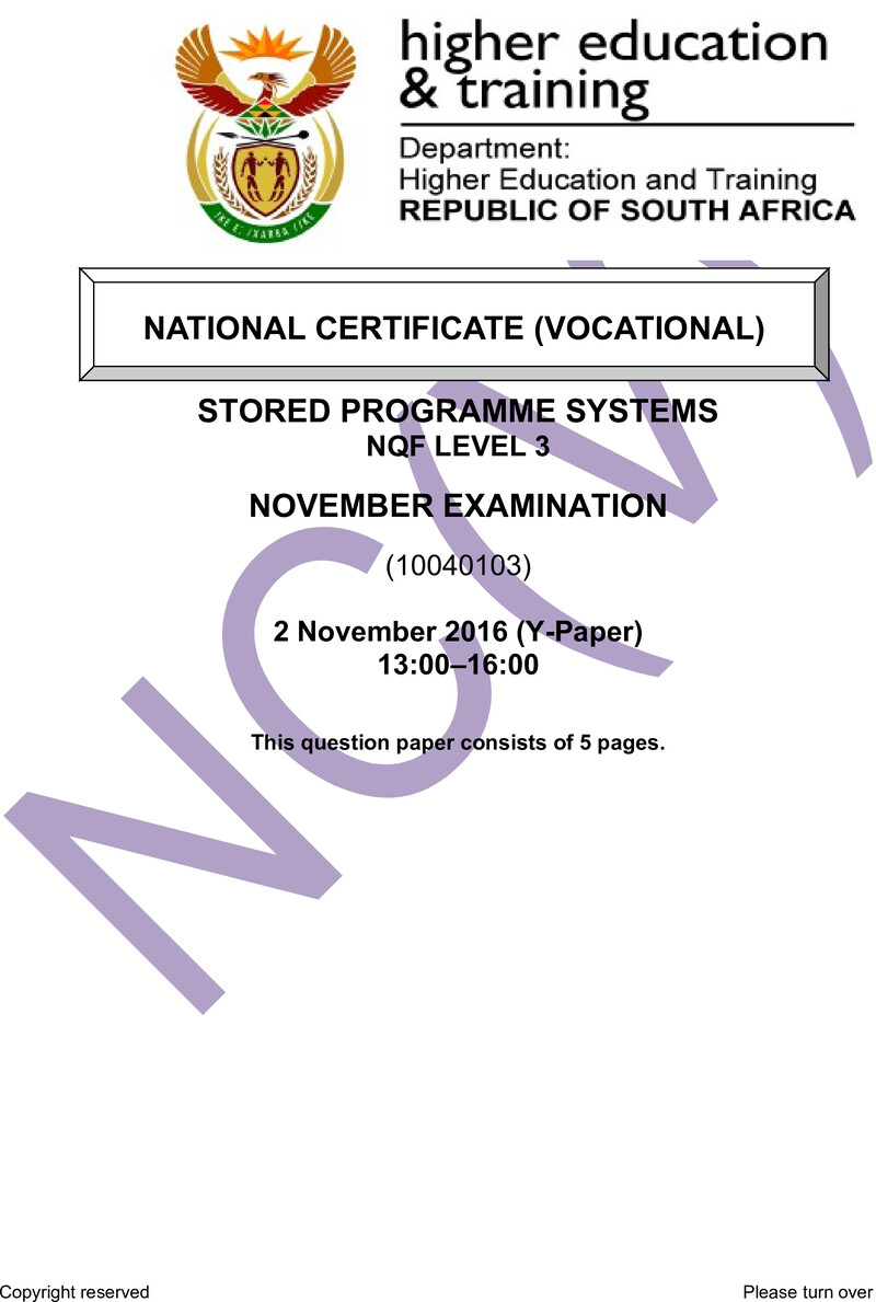 Nc2730 Stored Programme Systems L3 Nov 2016