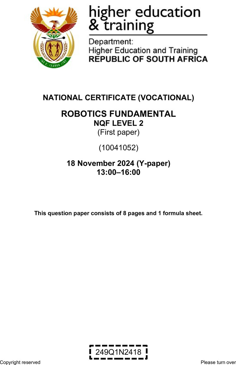Nc2740 Robotics Fundamental L2 P1 QP Nov 2024