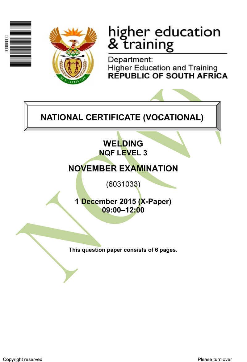 Nc2890 Welding L3 QP Nov 2015