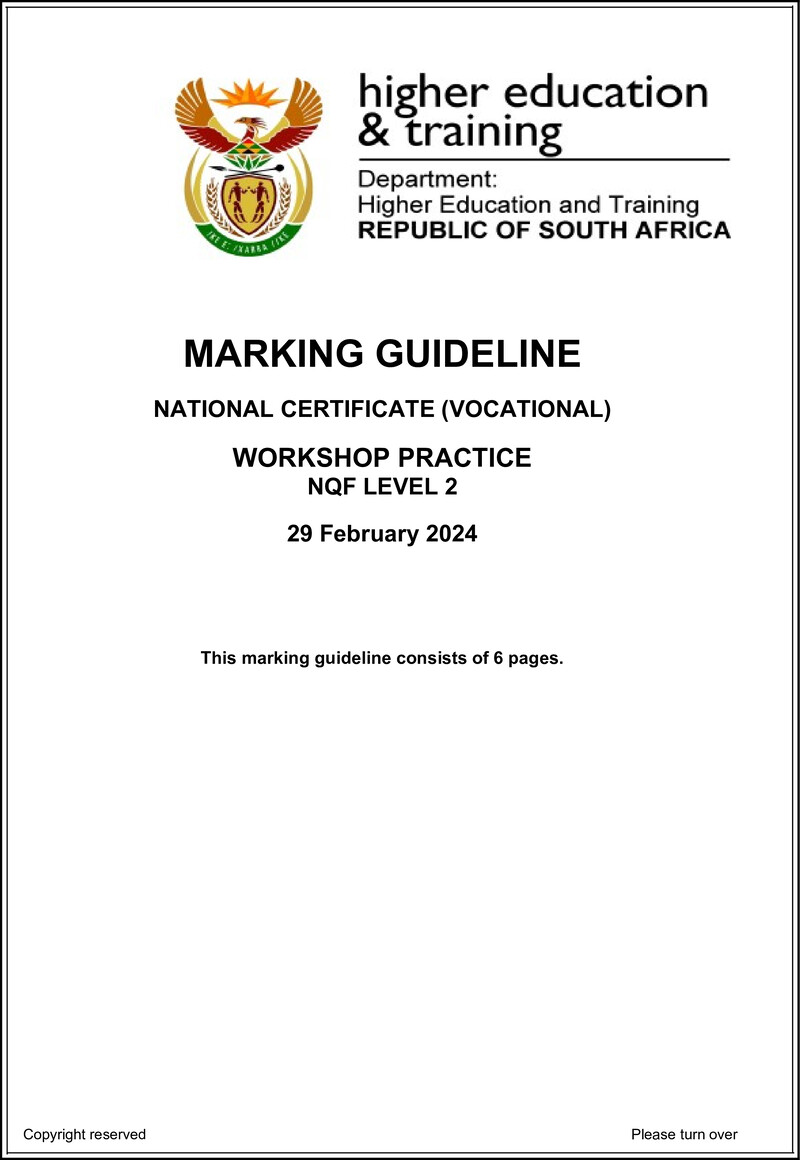 Nc3010 Workshop Practice L2 Memo Supp 2024