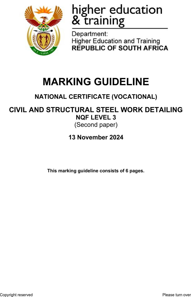 Nc450 Civil And Structural Steel Work Detailing L3 P2 Memo Nov 2024