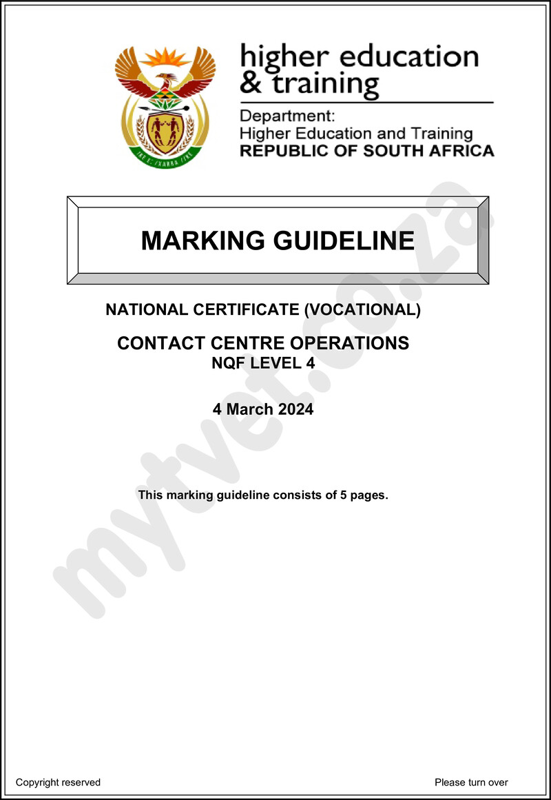 Nc680 Contact Centre Operations L4 Memo Supp 2024