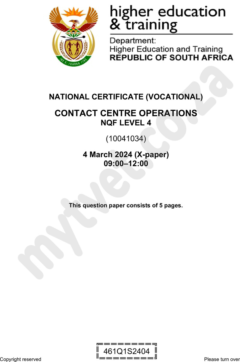 Nc680 Contact Centre Operations L4 QP Supp 2024