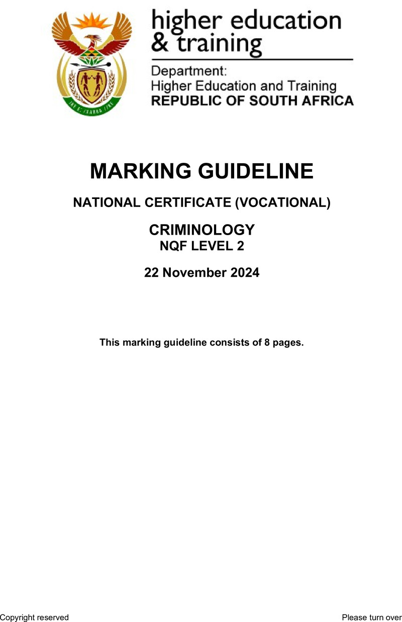 Nc740 Criminology L2 Memo Nov 2024