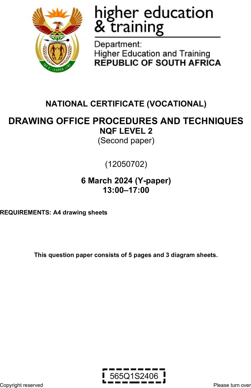 Nc770 Drawing Office Procedures And Techniques L2 P2 QP Supp 2024