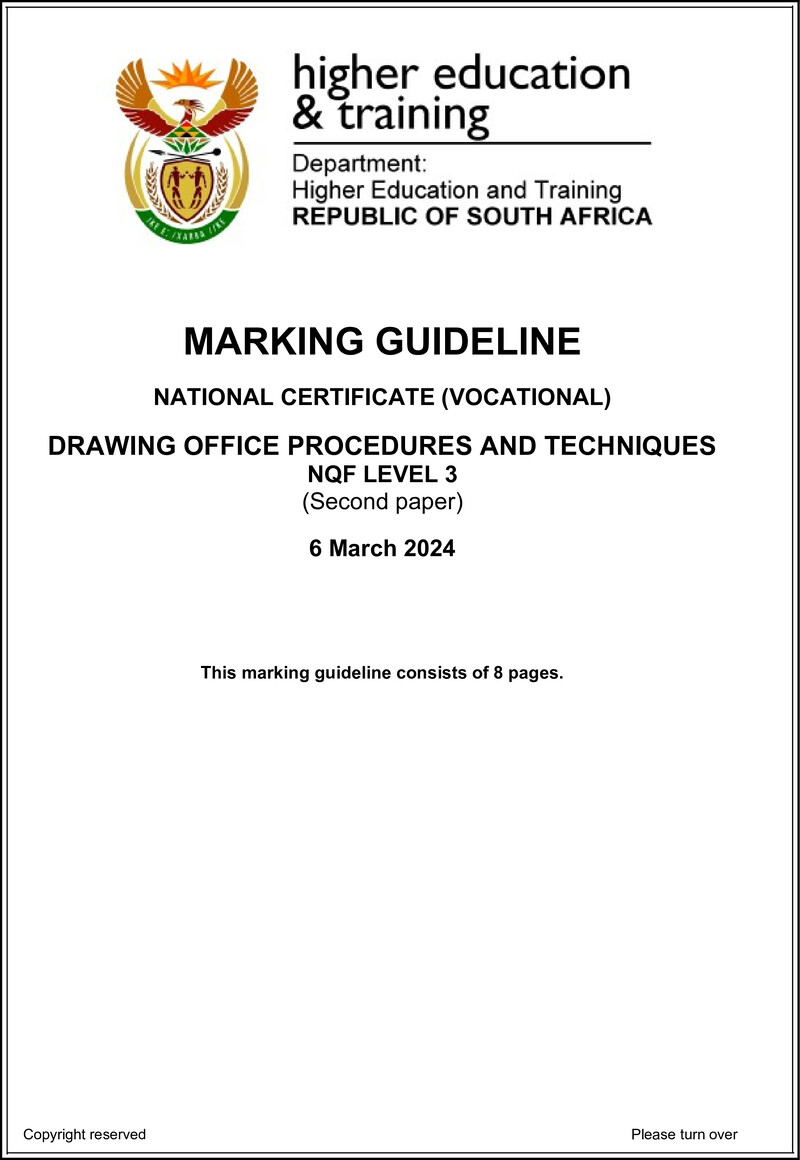 Nc790 Drawing Office Procedures And Techniques L3 P2 Memo Supp 2024