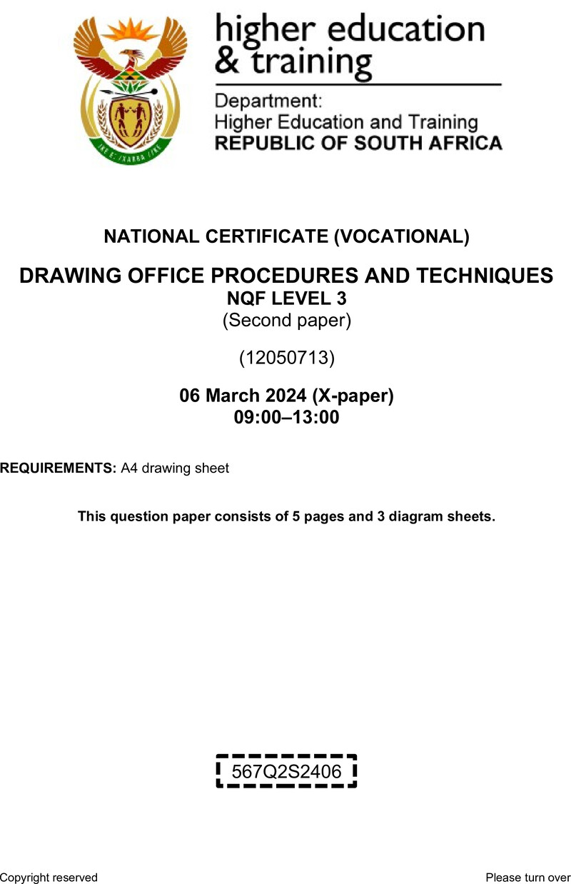 Nc790 Drawing Office Procedures And Techniques L3 P2 QP Supp 2024