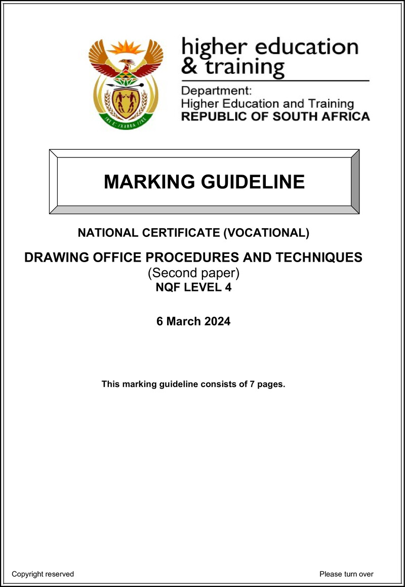 Nc810 Drawing Office Procedures And Techniquesl4 P2 Memo Supp 2024