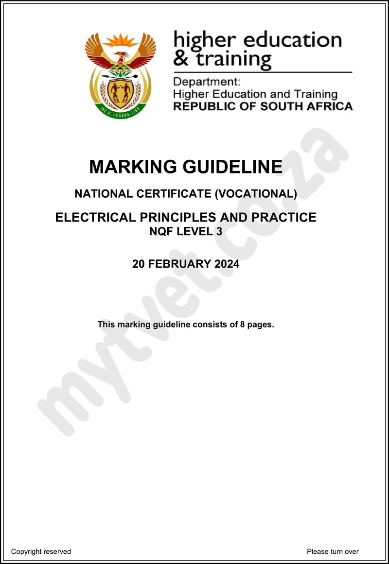 Nc890 Electrical Principles And Practice L3 Memo Supp 2024