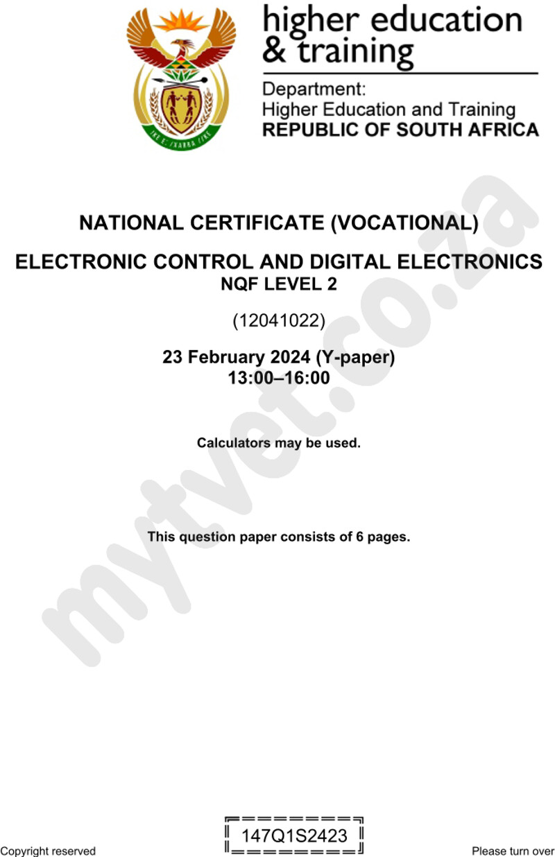Nc970 Electronic Control And Digital Electronics L2 QP Supp 2024
