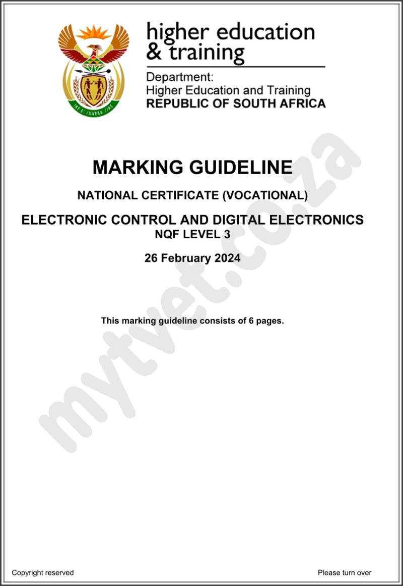 Nc970 Electronic Control And Digital Electronics L3 Supp Memo 2024