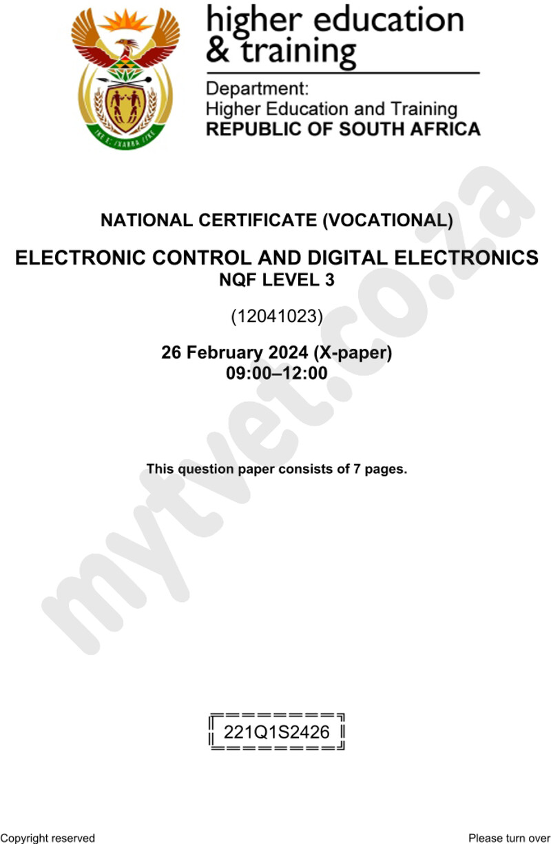 Nc970 Electronic Control And Digital Electronics L3 Supp QP 2024