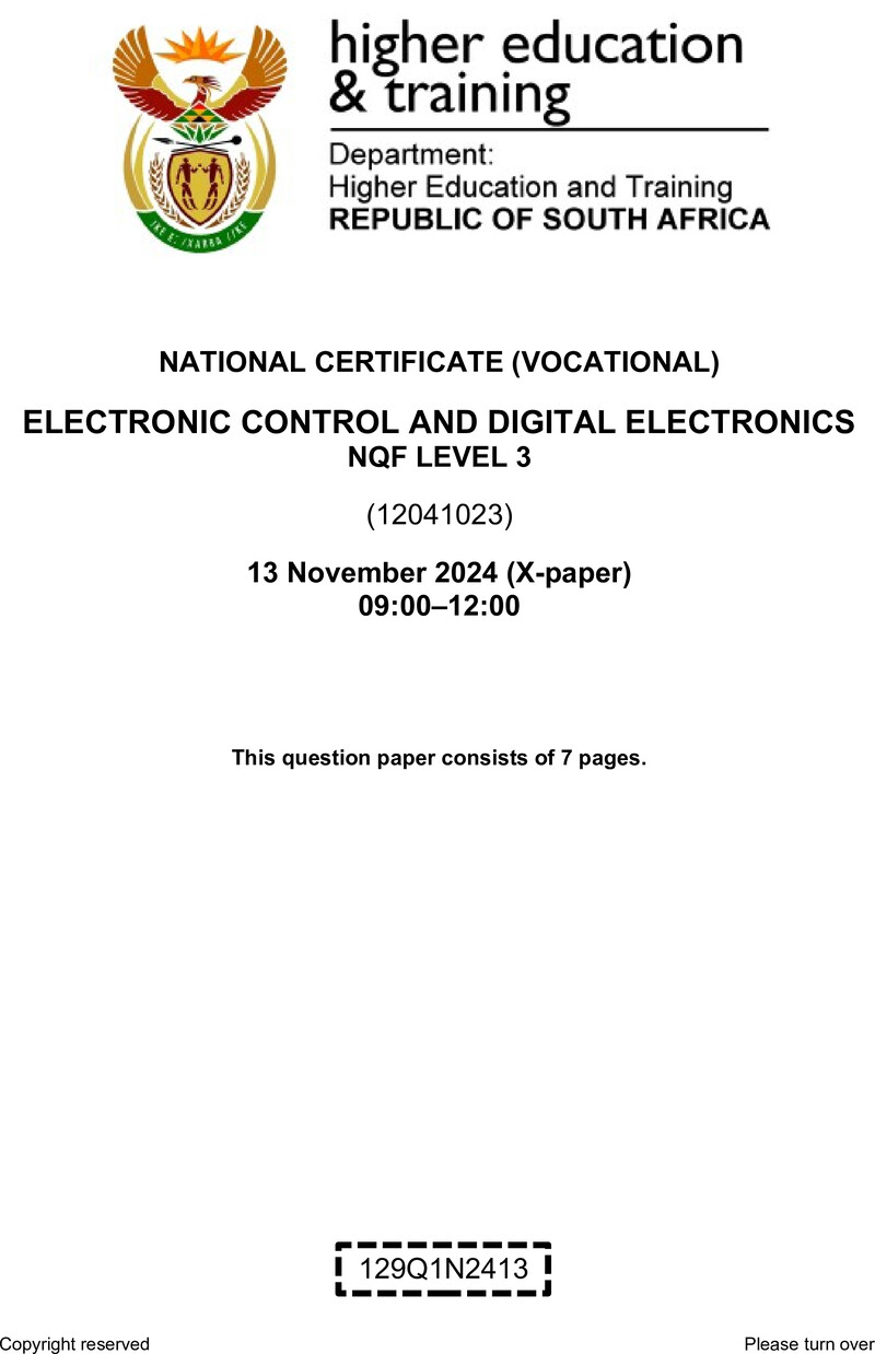 Nc990 Electronic Control And Digital Electronics L3 QP Nov 2024