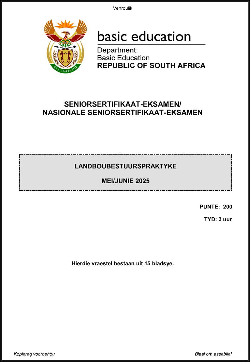 Agricultural Management Practices May June 2025 Afr Gr12