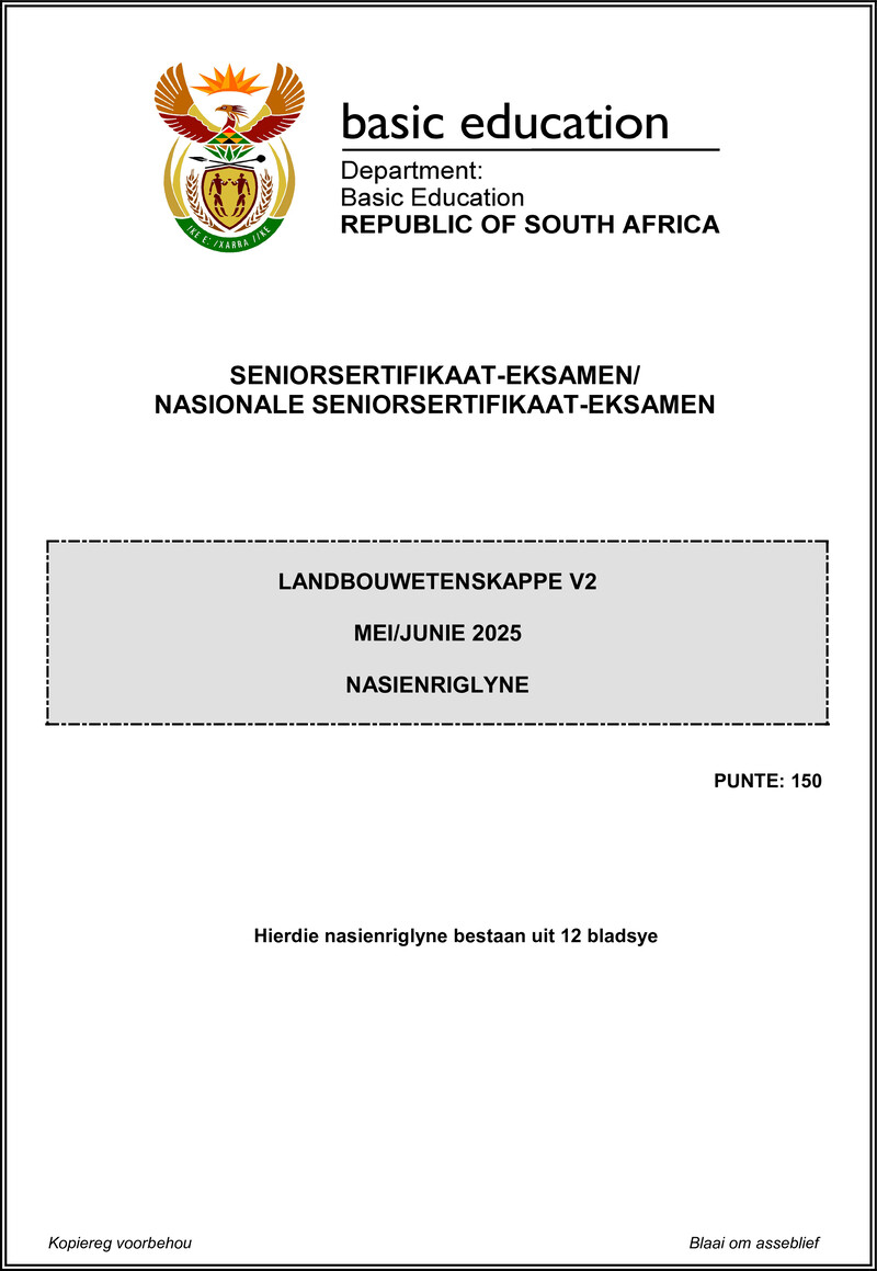 Agricultural Sciences P2 May June 2025 Mg Afr Gr12