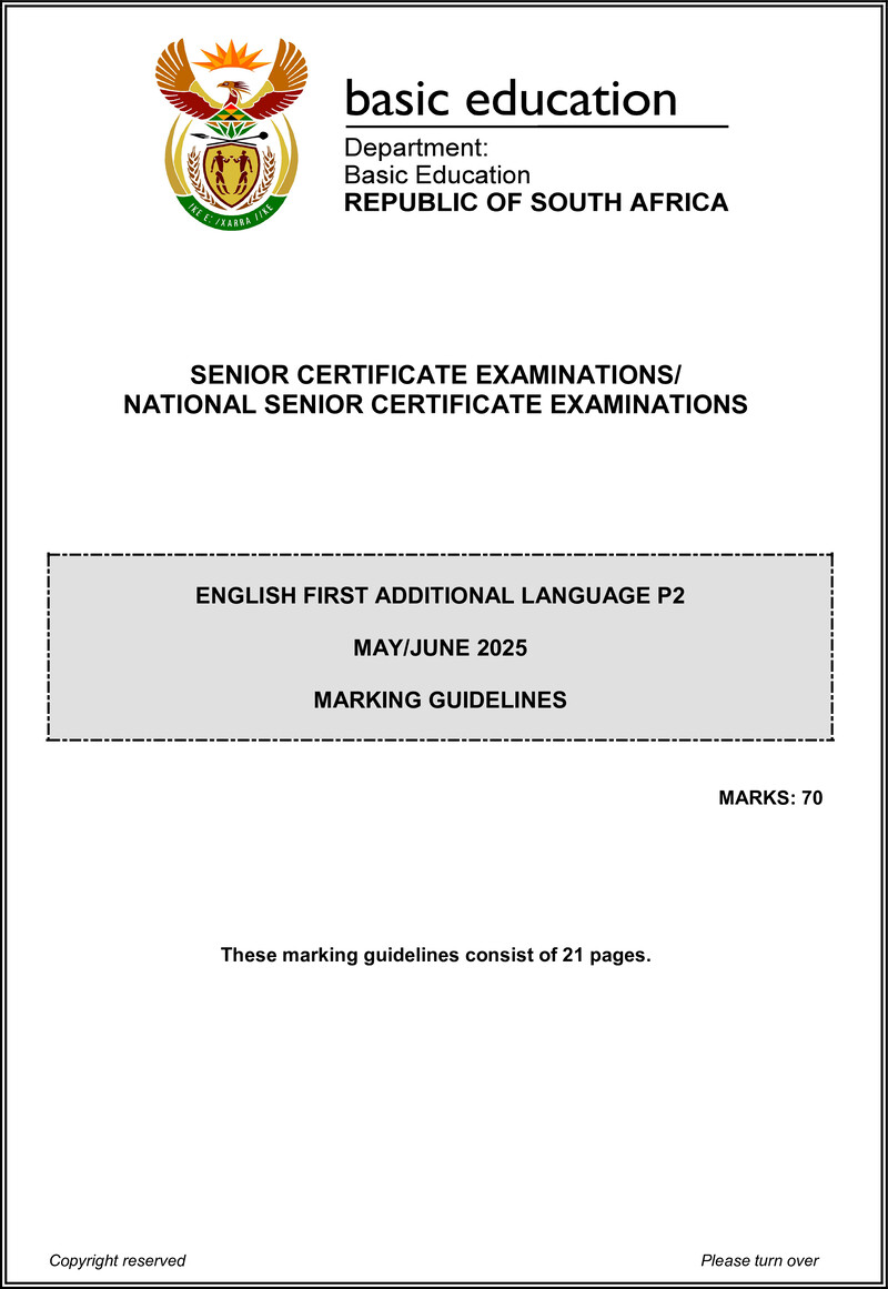 Grade 12 English past paper 2025 – english fal p2 may june 2025 mg gr12