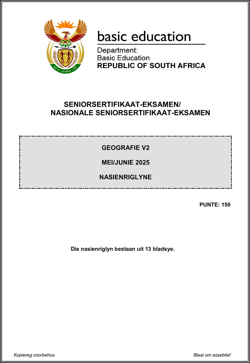 Geography P2 May June 2025 Mg Afr Gr12