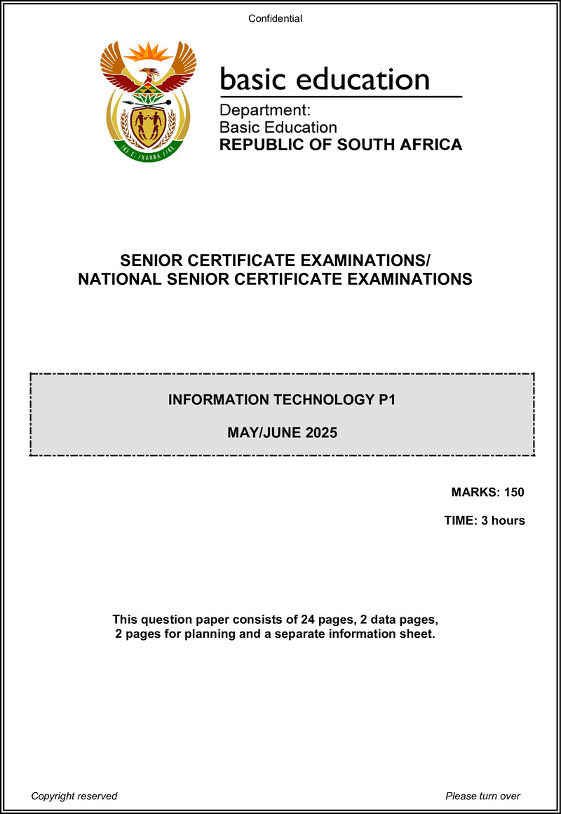 Information Technology P1 May June 2025 Eng Gr12