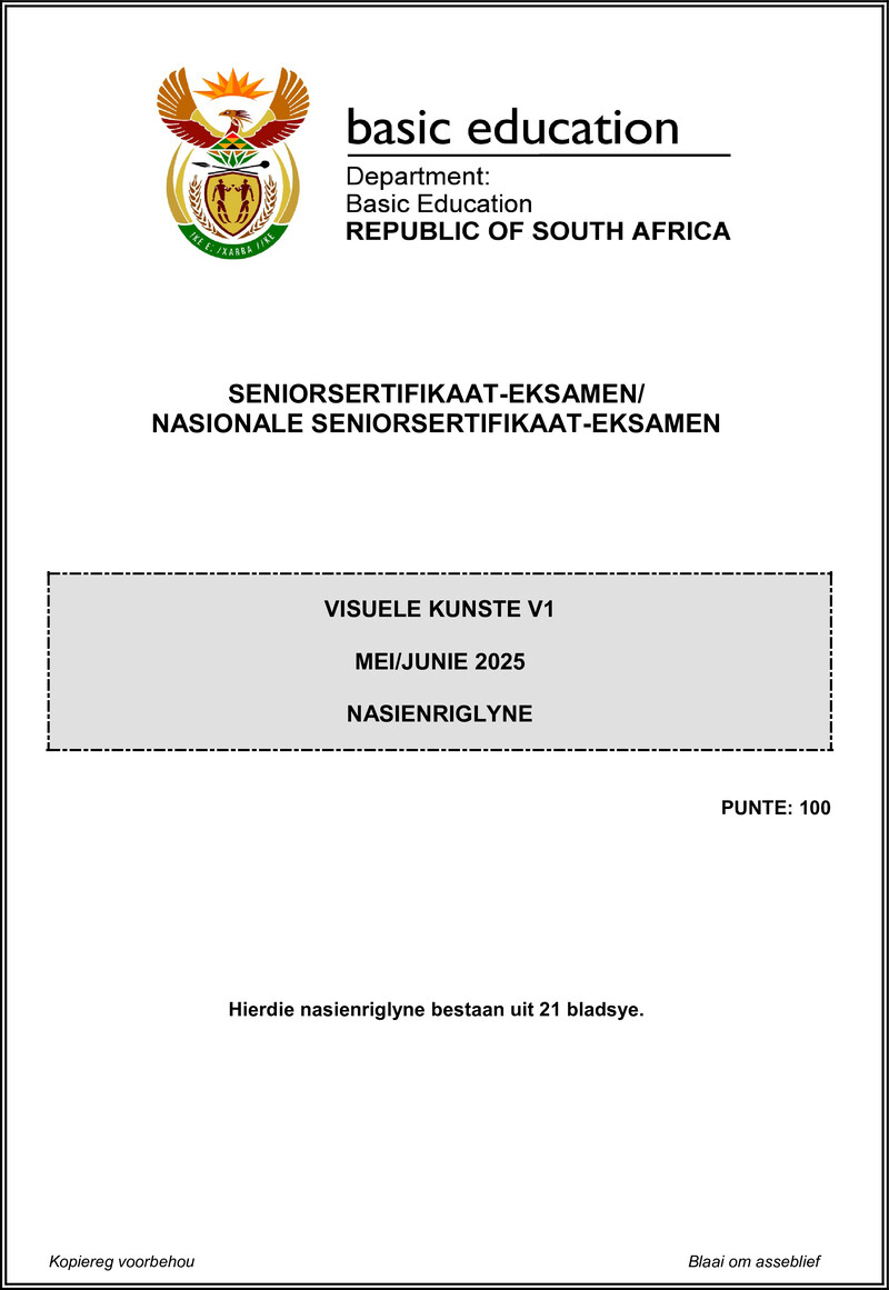 Visual Arts P1 May June 2025 Mg Afr Gr12