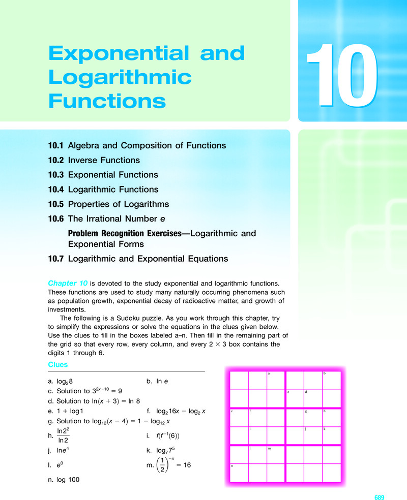 Maths Exponential And Logarithmic Funtions
