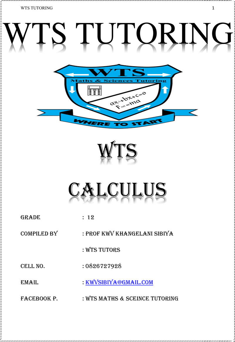 Wts Calculus