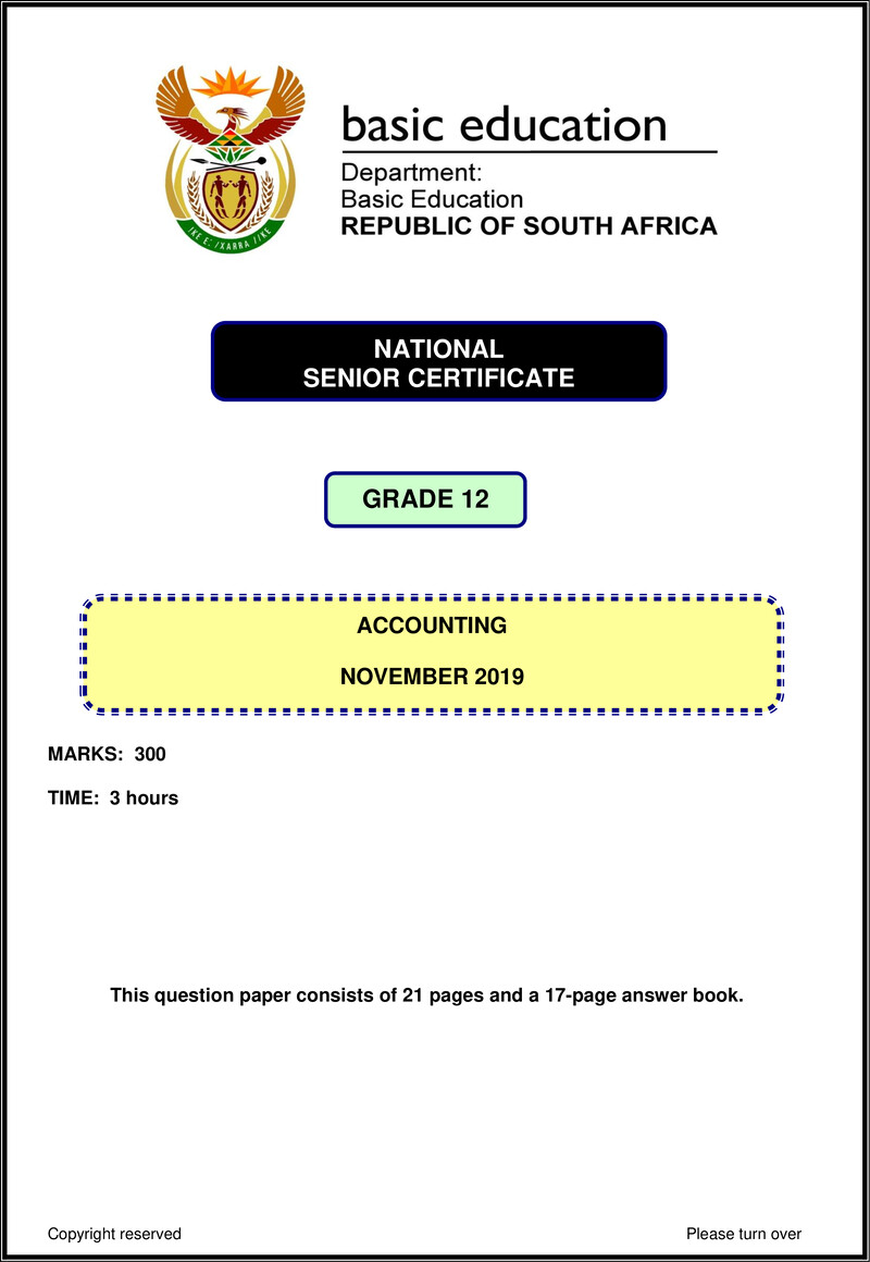 Accounting Nov 2019 Eng Gr12