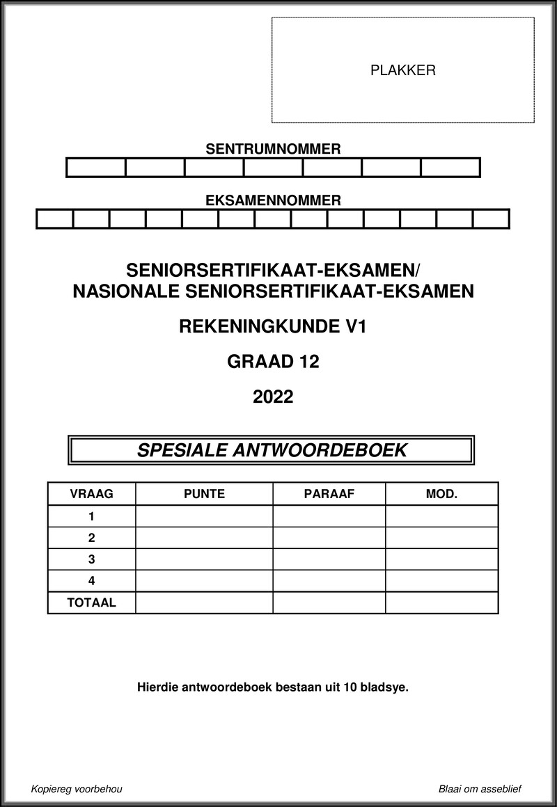 Accounting P1 May June 2022 Answer Book Afr Gr12