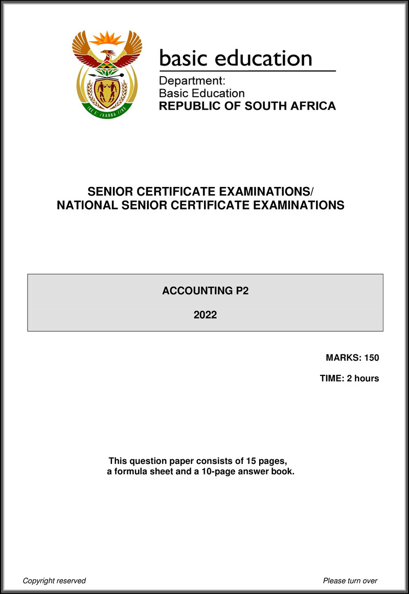 Accounting P2 May June 2022 QP Eng Gr12