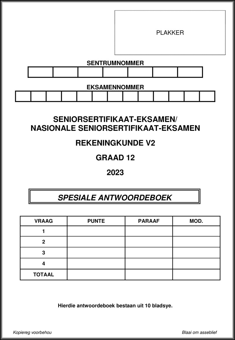 Accounting P2 May June 2023 Answer Book Afr Gr12