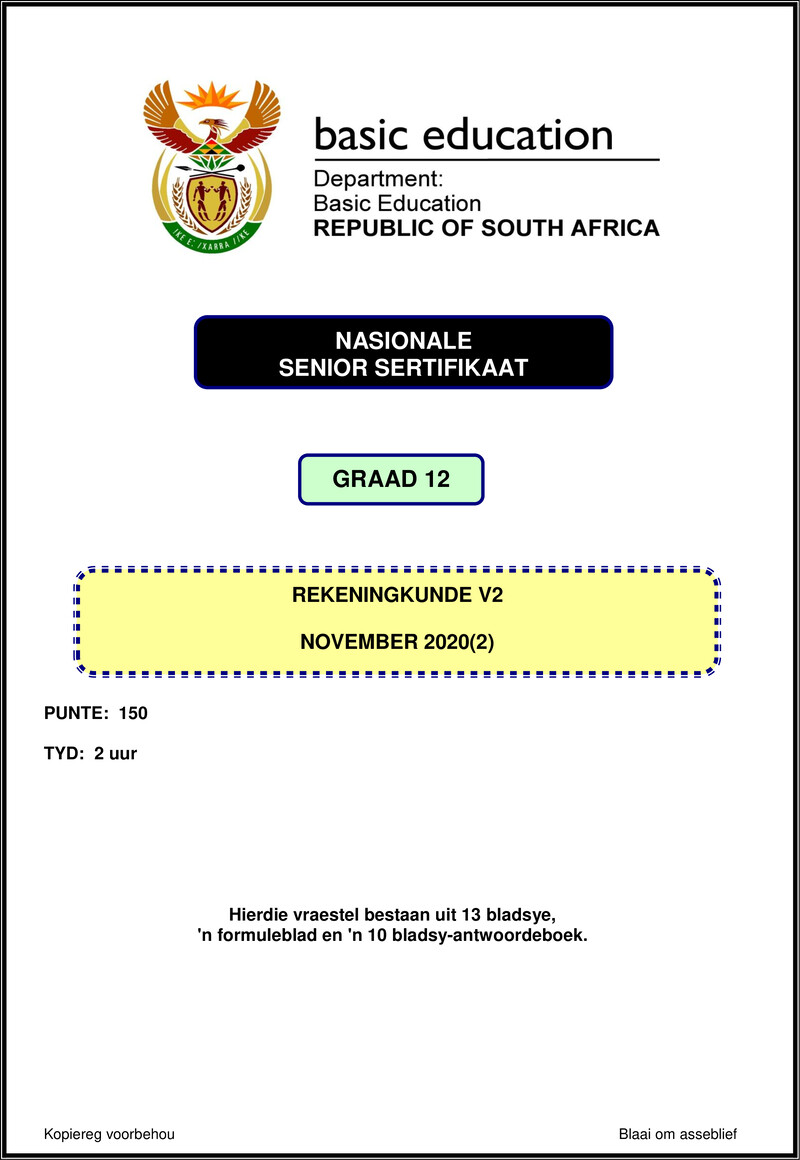Accounting P2 Nsc Nov 2020 Afr 2 Gr12