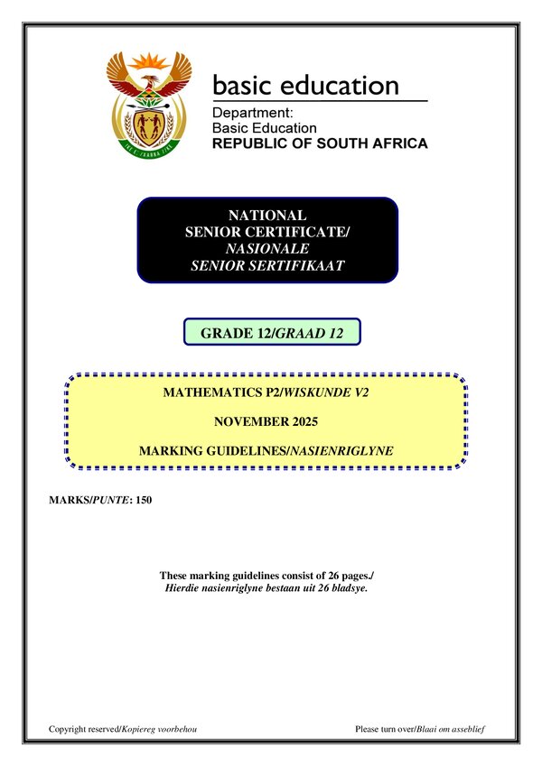 Memo 2 (Afrikaans English) Gr12