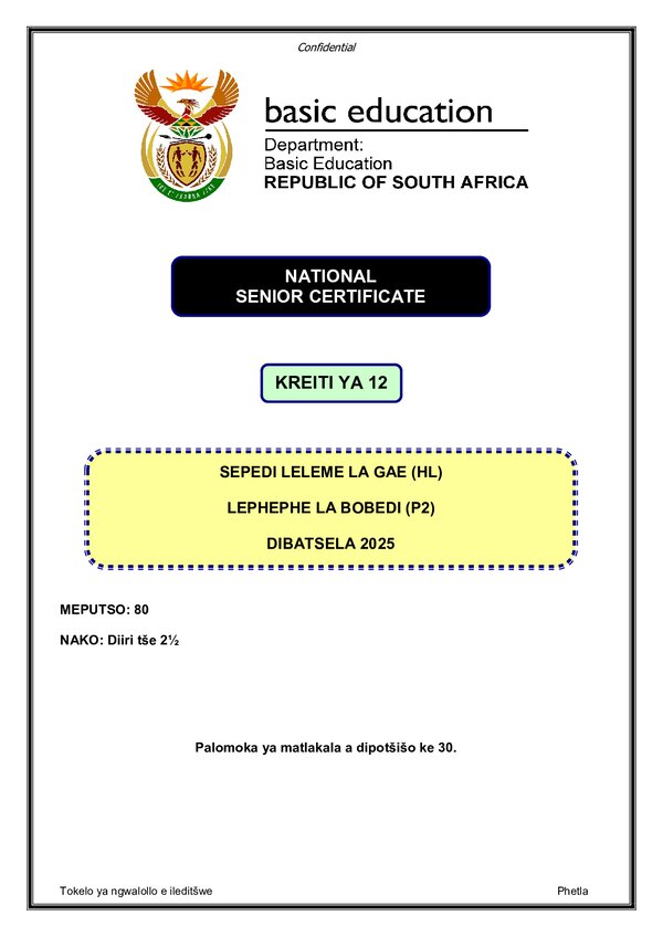 Sepedi Hl P2 Gr12