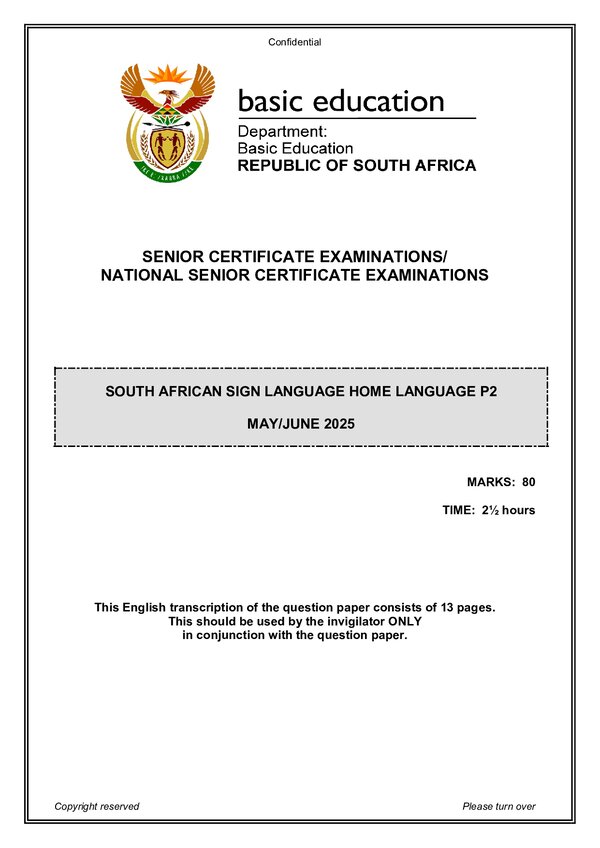 Sasl Hl Paper 2 Gr12