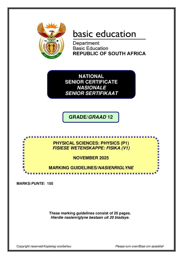 Memo 1 (English Afrikaans) Gr12