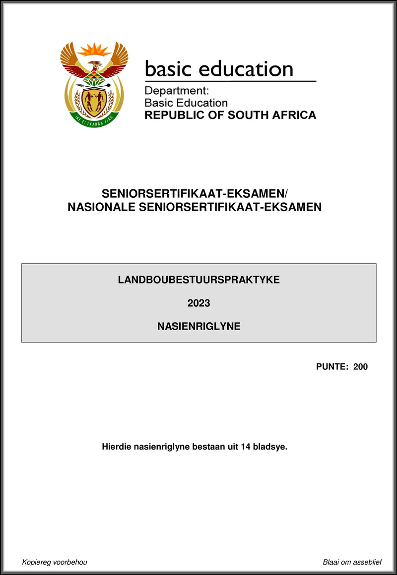 Agricultural Management Practices May June 2023 Mg Afr Gr12