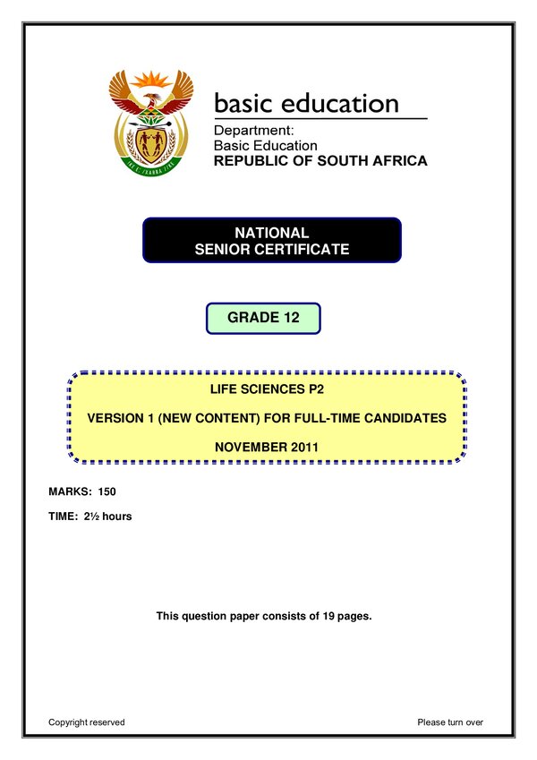 Paper 2 Version 1 (English) Gr12