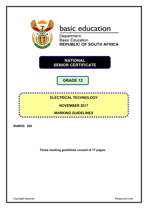 Electrical Technology Memo 1 (English)